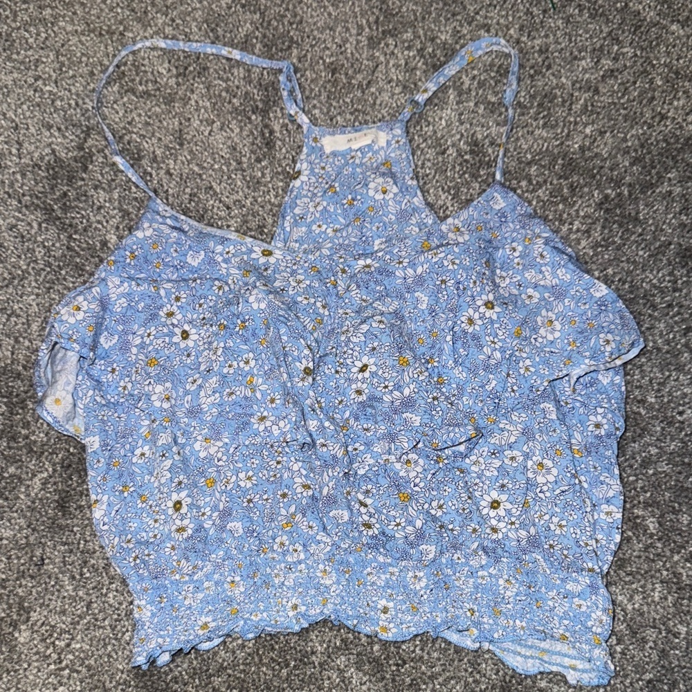 Mine Blue Floral Camisole Top